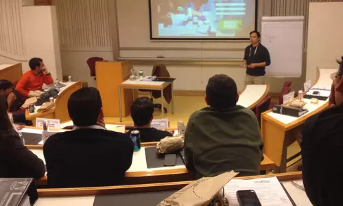 Matthew Alberto teaching at a Sydney university