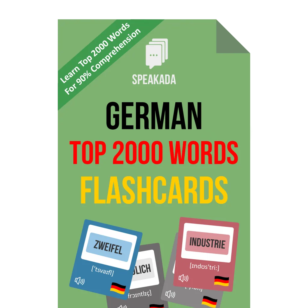 German Top 2000 Words Flashcards cover