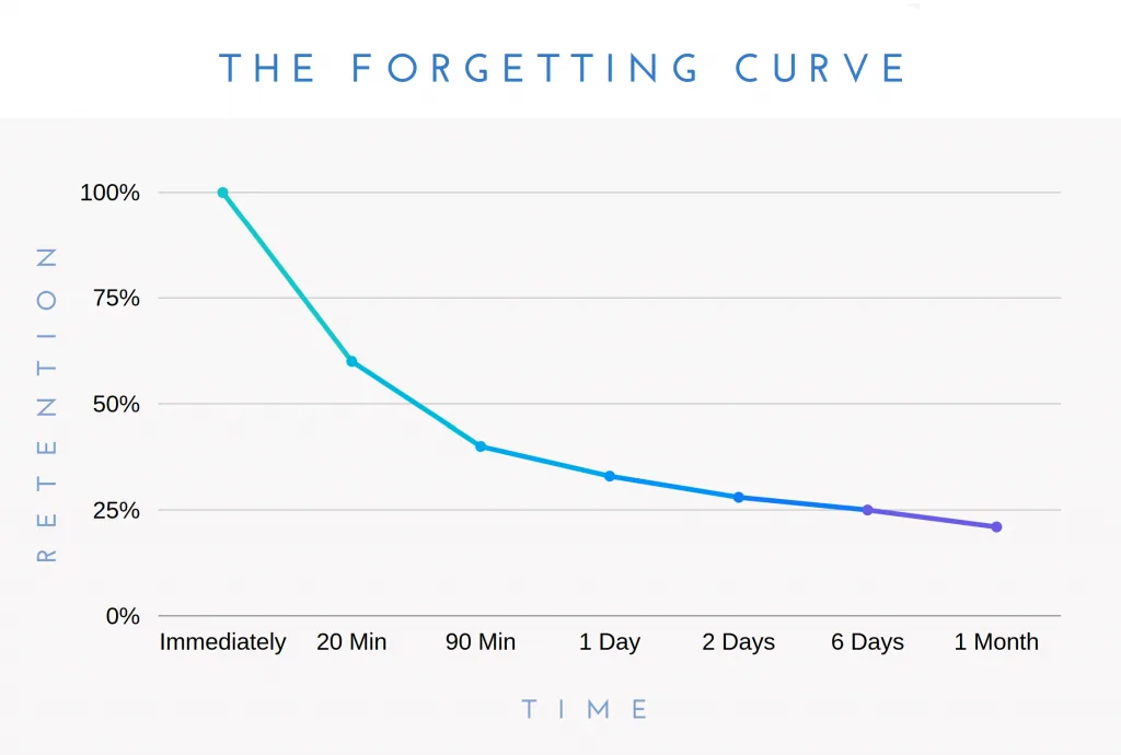 The Forgetting Curve — how Anki builds long-term Italian vocabulary retention