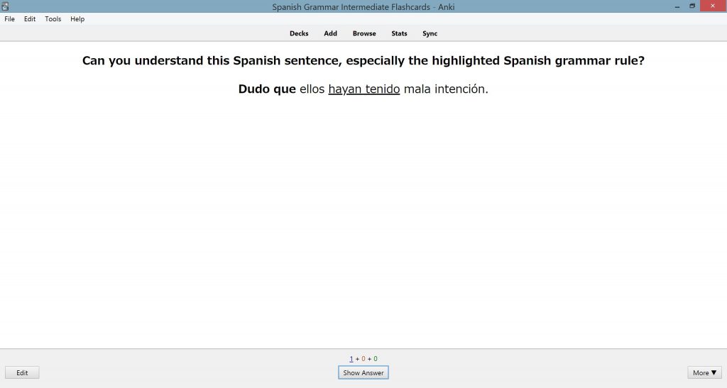 Spanish Grammar Intermediate — pronunciation and IPA flashcard