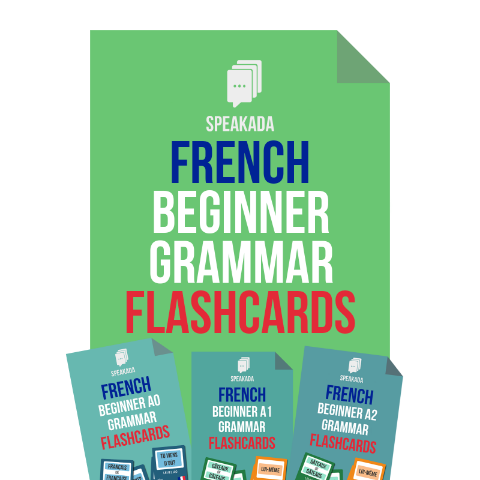 French Grammar Flashcards Bundle