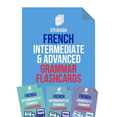 French Grammar Intermediate & Advanced Flashcards Cover