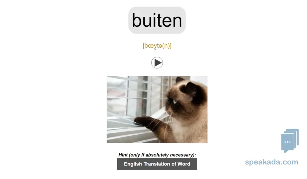 Dutch 500 Picture Words Flashcards example flashcard