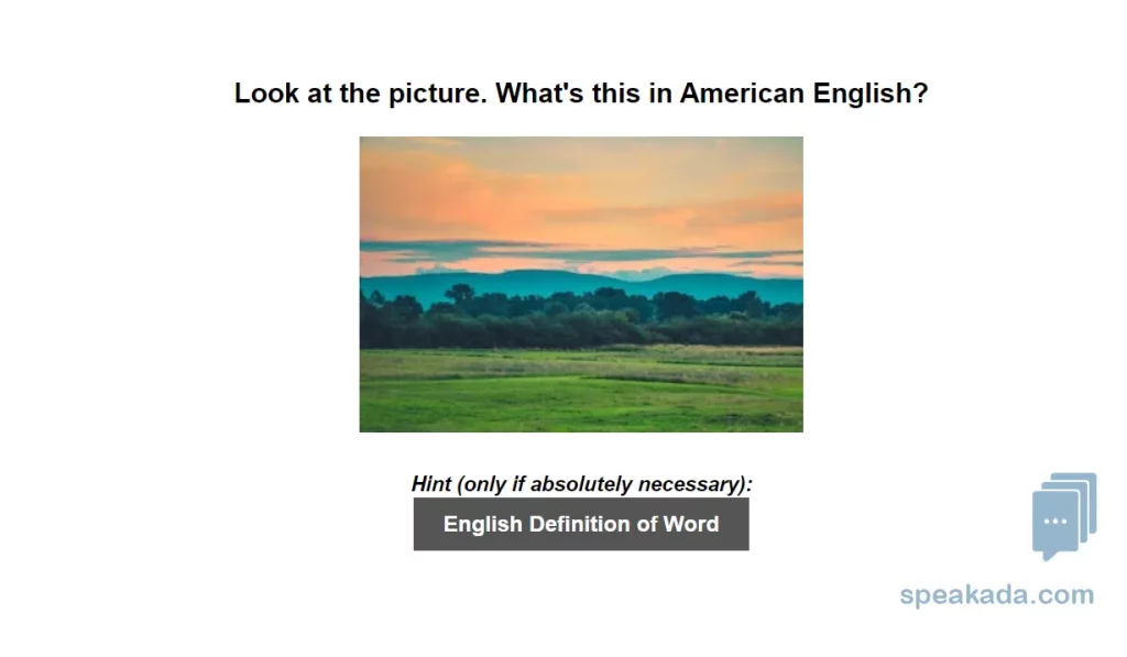 Picture word flashcard showing image, English word, and IPA