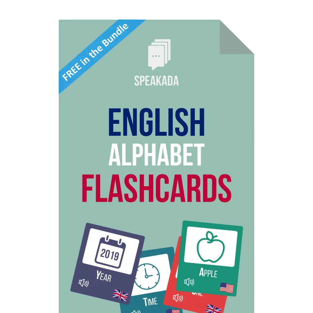 English Alphabet Flashcards cover