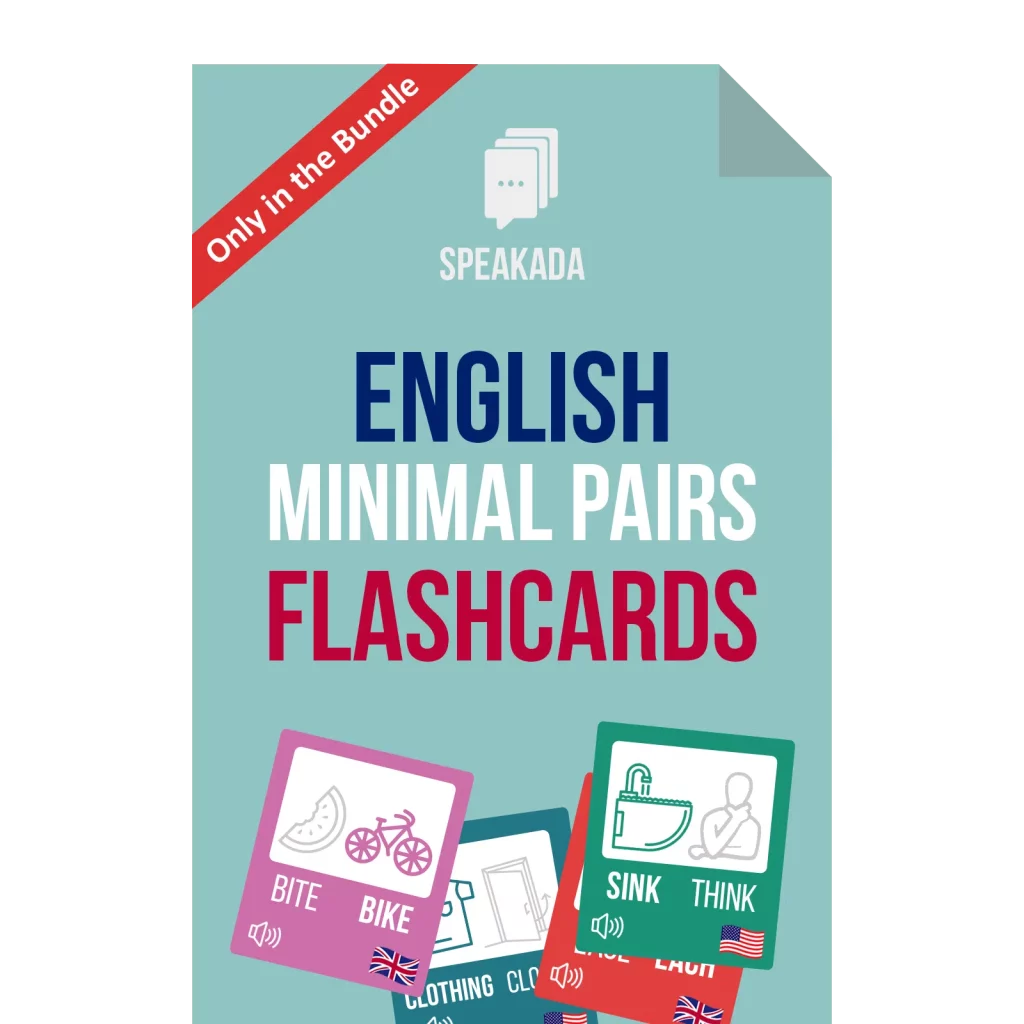 English Minimal Pairs Flashcards cover
