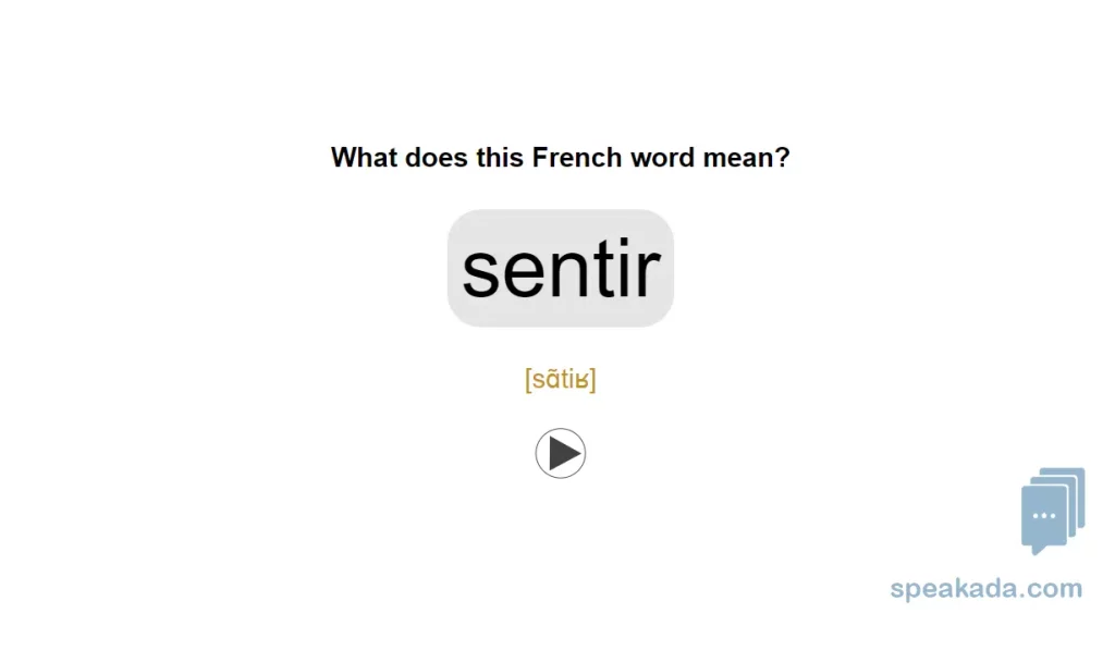 French 500 Picture Words — back of card showing audio and IPA