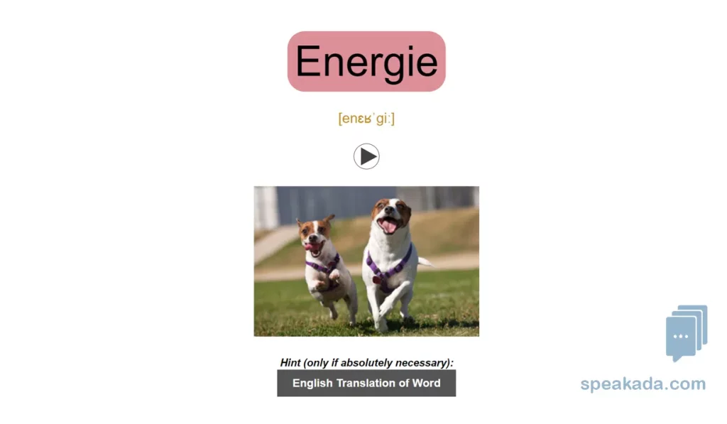 Picture-word card: image, word, IPA, audio and gender colour-coding