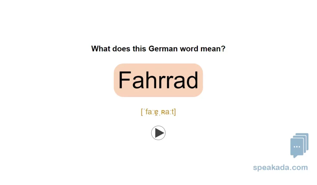 Gender color-coding — der/die/das shown in blue/red/grey