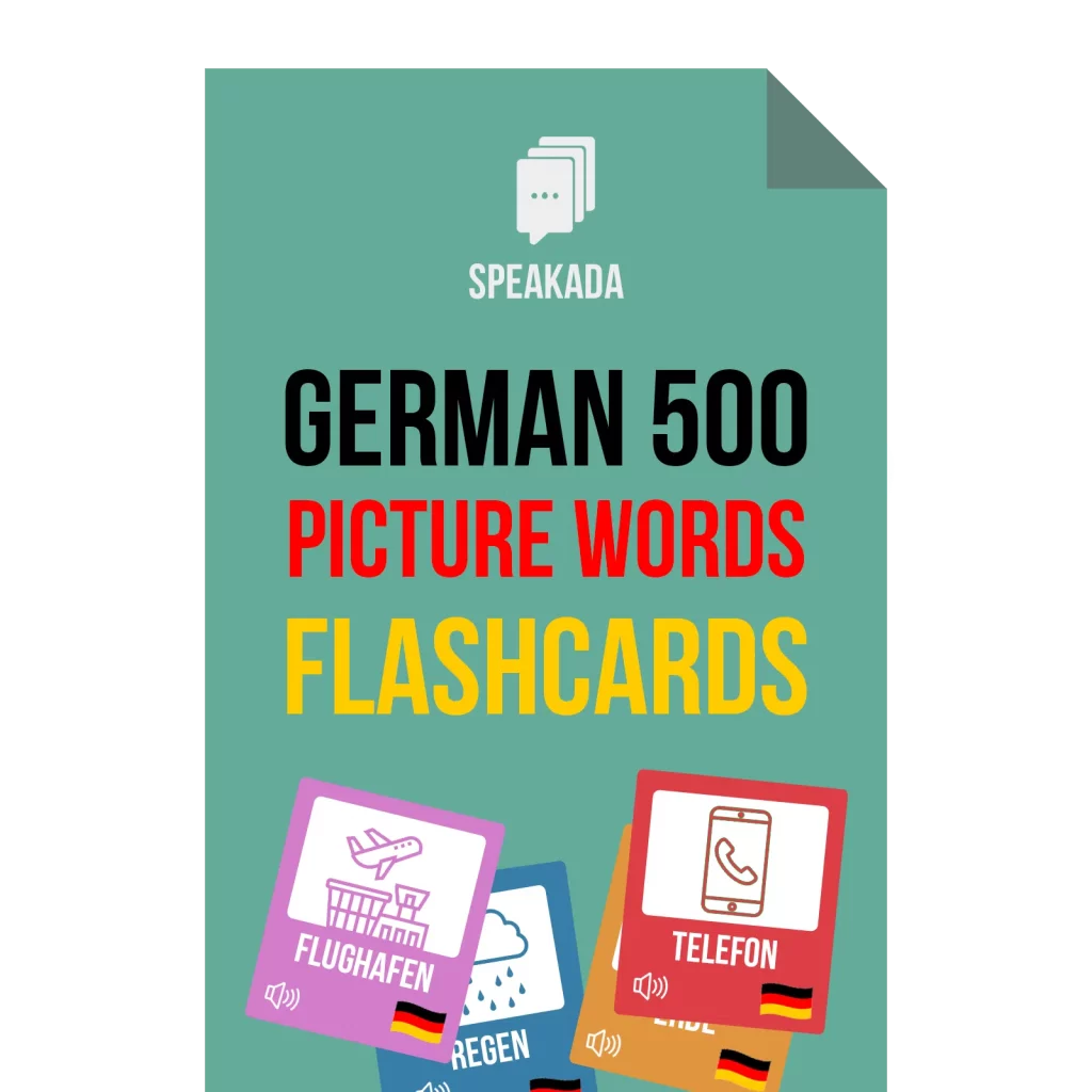 German 500 Picture Words Flashcards cover