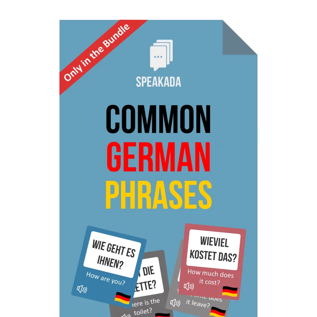 German Common Phrases Flashcards cover