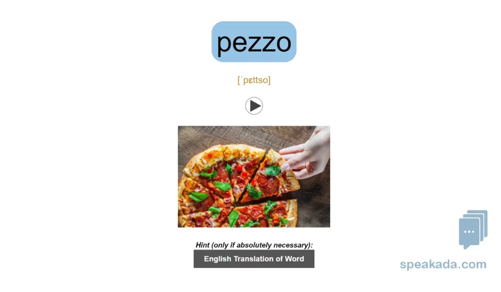 Italian 500 Picture Words Flashcards example flashcard