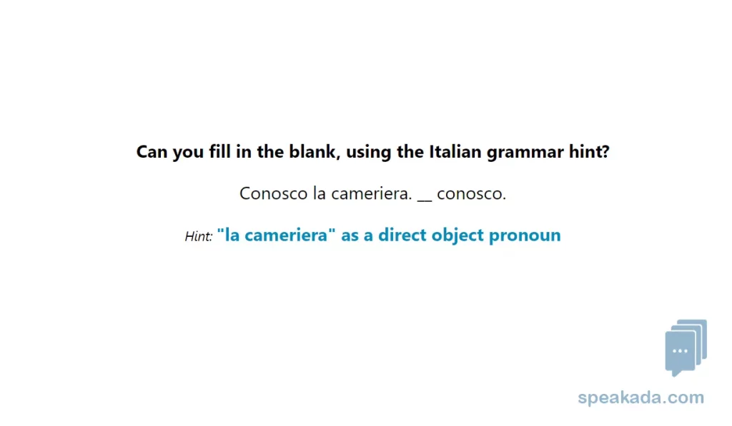 Fill in the blank Card