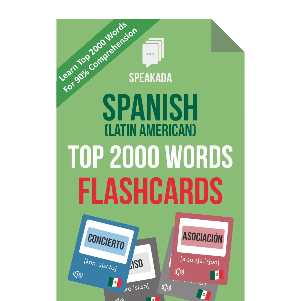 Spanish Top 2000 Words Flashcards cover