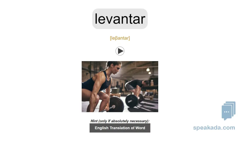 Spanish 500 Picture Words — gender color coding shown on card