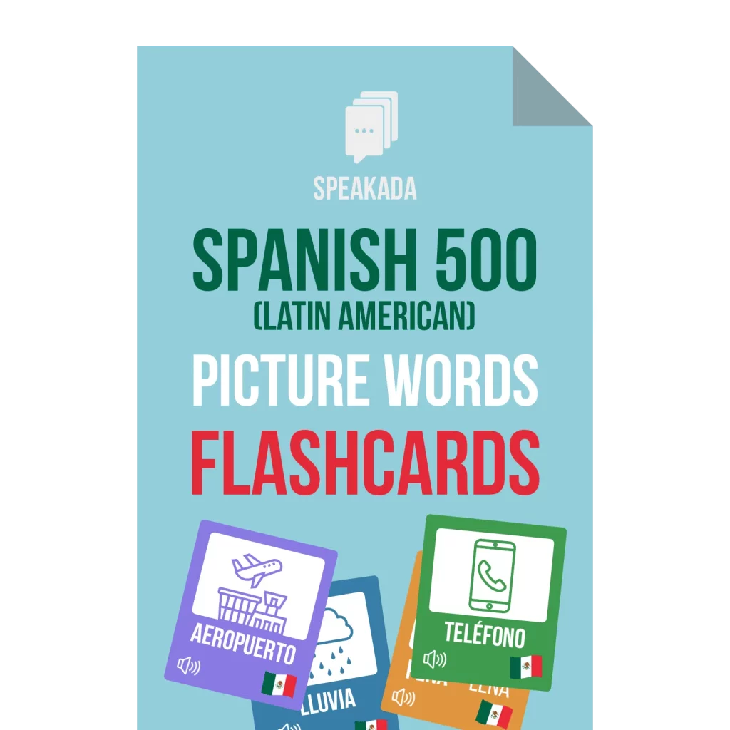 Spanish 500 Picture Words Flashcards cover