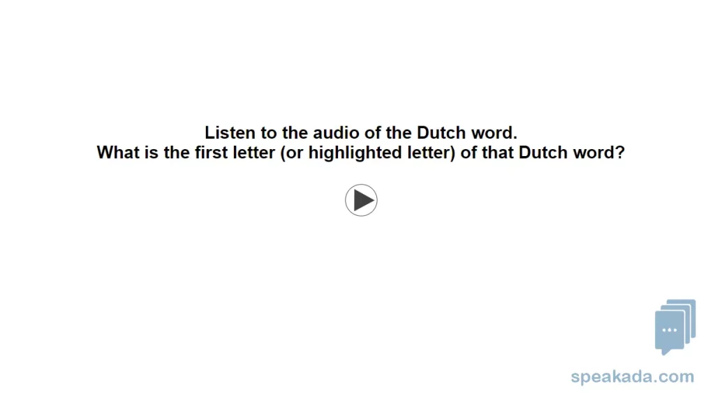 Dutch Alphabet Flashcards example flashcard