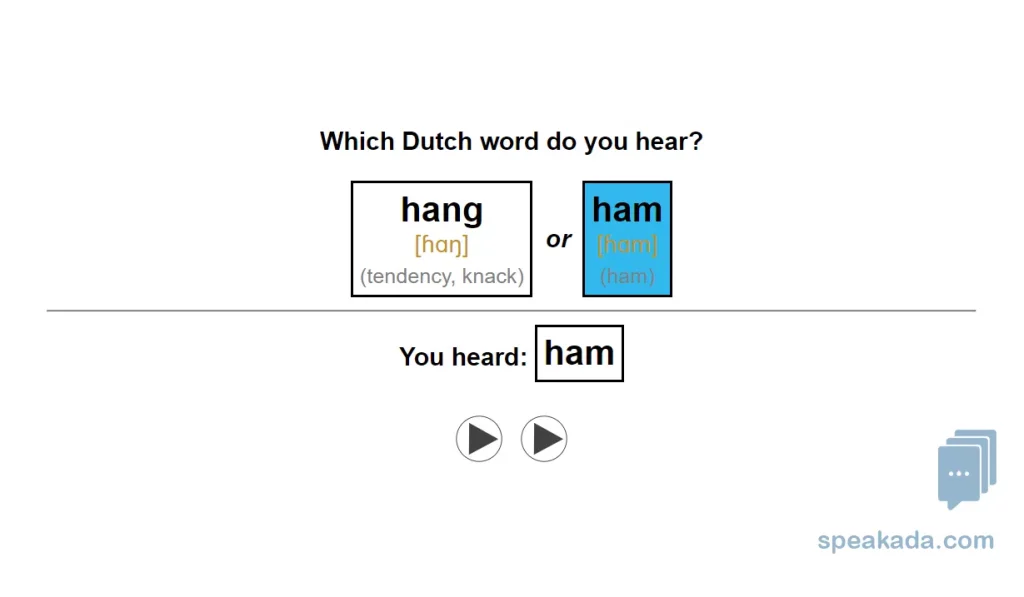 Card showing the single-sound difference highlighted in IPA