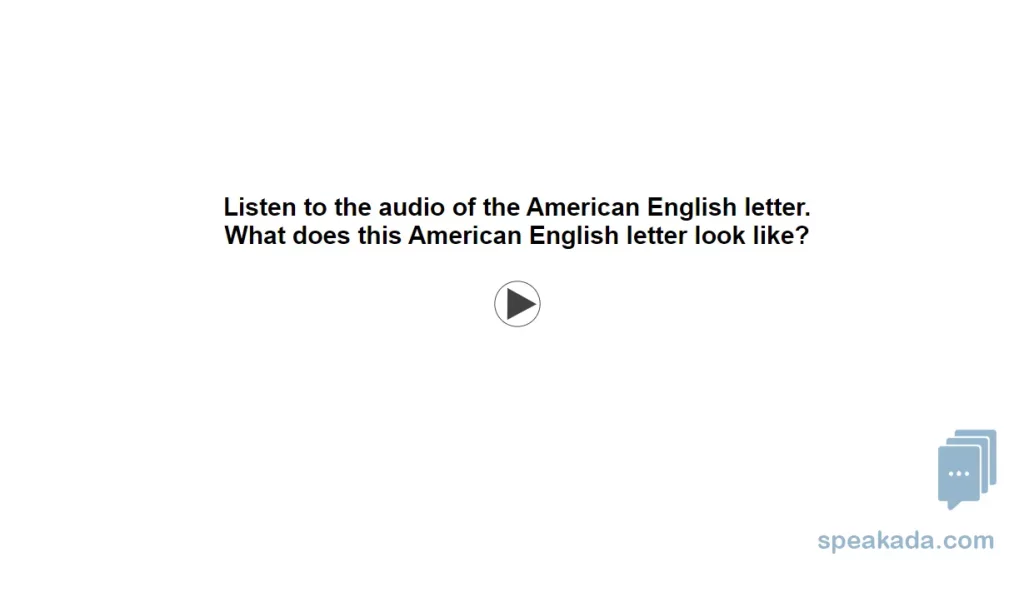 English Alphabet Flashcards example flashcard
