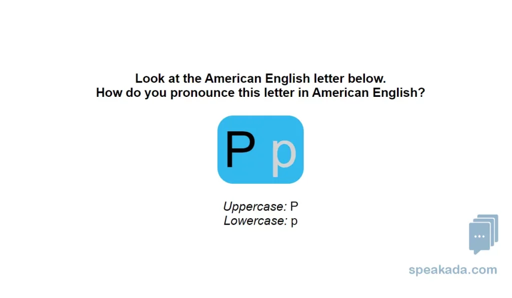 Back of flashcard — letter name, IPA transcription, and example word