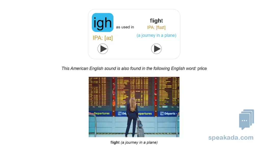 Card type 3 — IPA flashcard results view