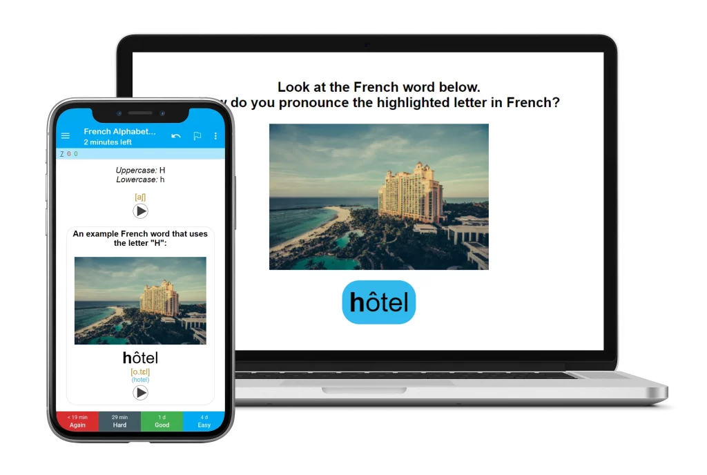 French Alphabet Flashcards on Anki