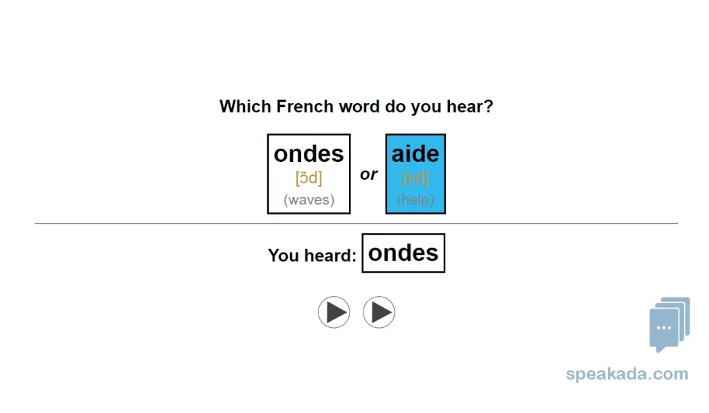 Complete card with IPA contrast and high-quality audio