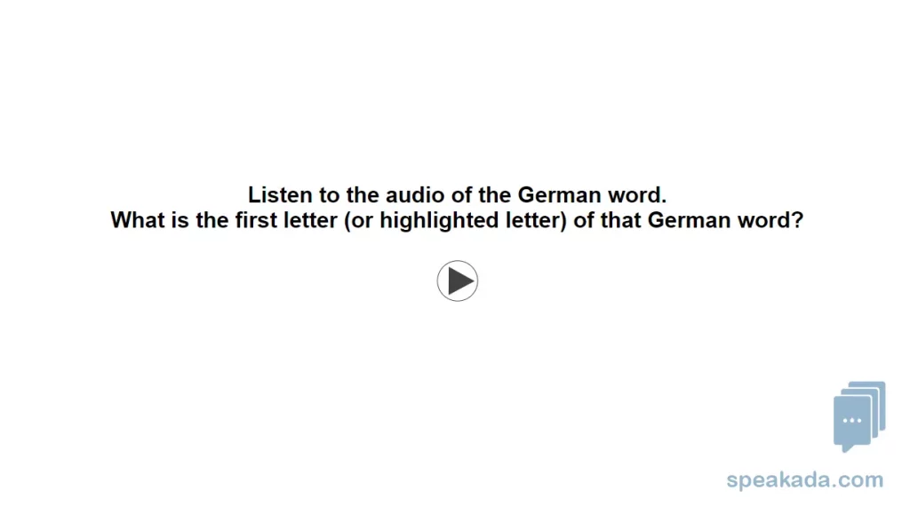 German Alphabet Flashcards example flashcard