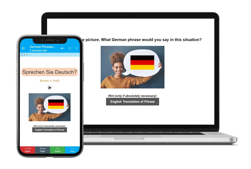 German Common Phrases Flashcards on Anki