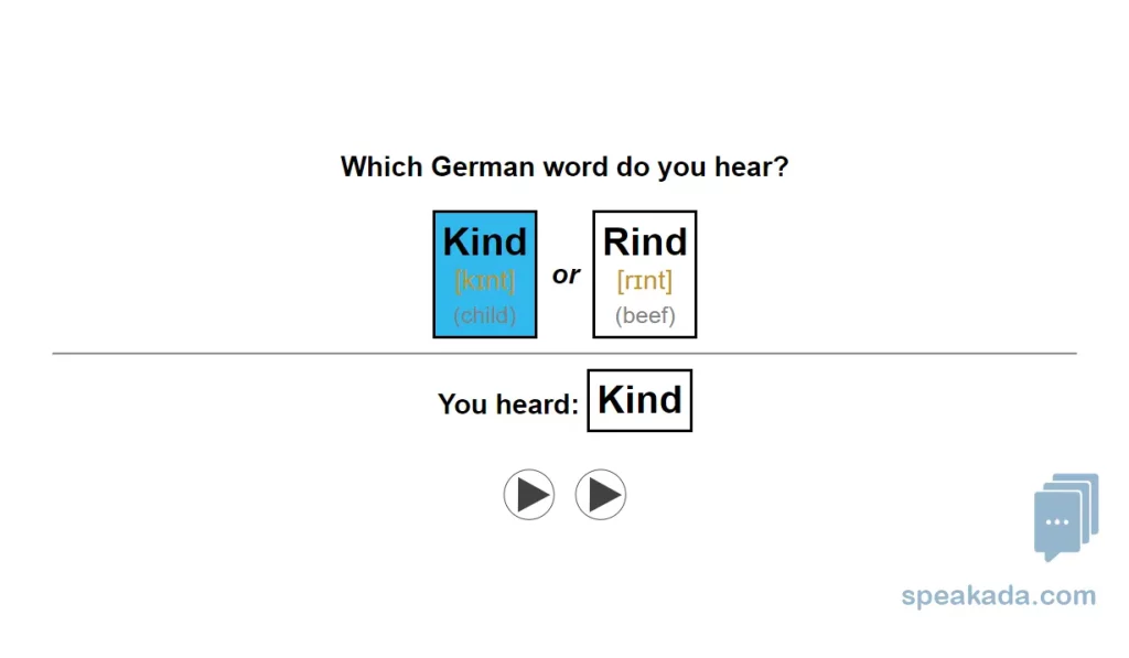 Complete card with IPA contrast and high-quality audio