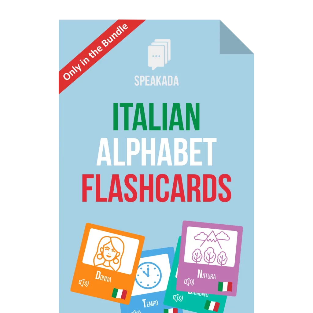 Italian Alphabet Flashcards cover