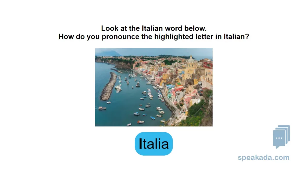 Italian Alphabet Flashcards example flashcard
