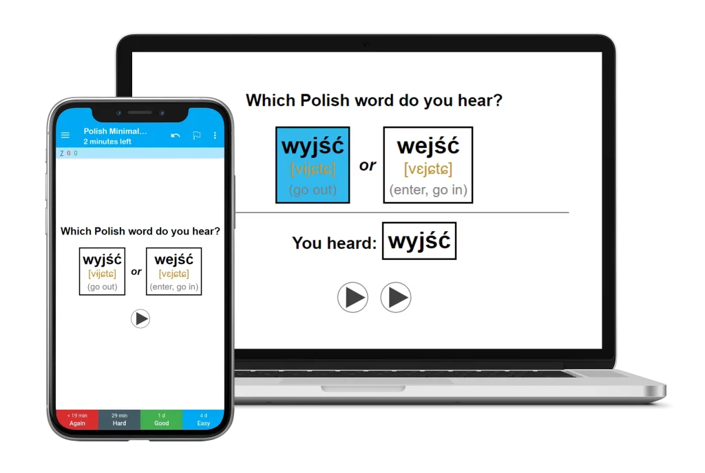 Polish Minimal Pairs Flashcards on Anki