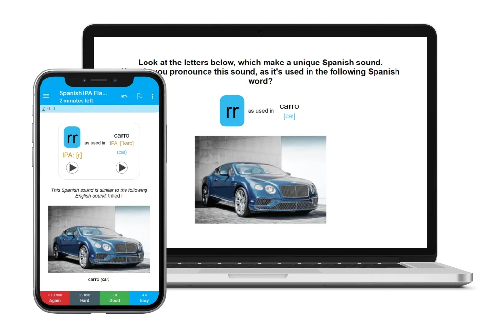 Spanish IPA Flashcards on Anki