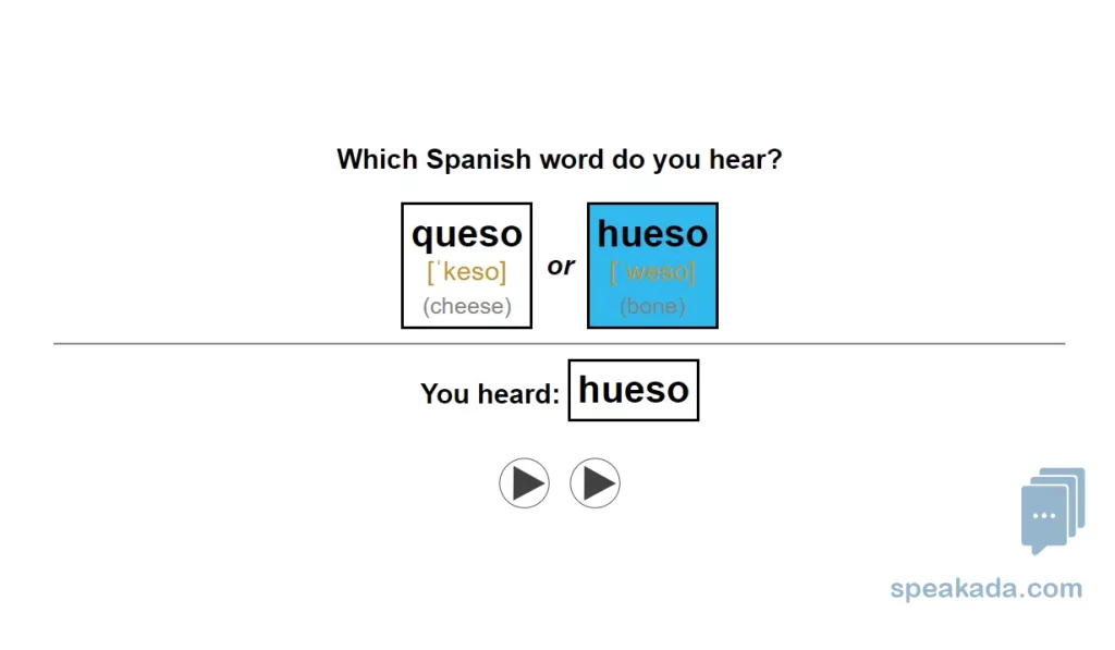Card showing the single-sound difference highlighted