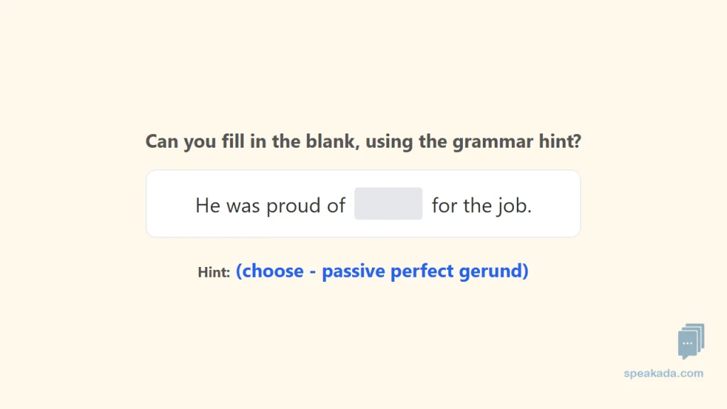 Front of Sentence Comprehension card: sentence with advanced grammar structure highlighted