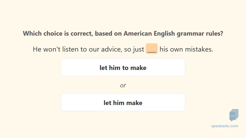 Front of Fill-in-the-Blank card: produce the correct advanced grammatical form to complete the sentence