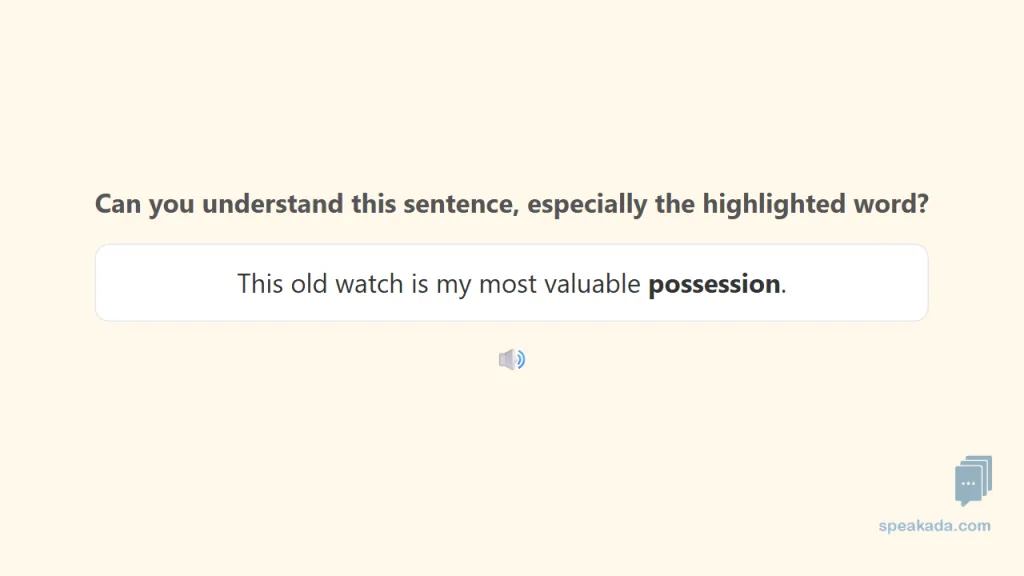 Sentence comprehension card — another word in natural English context