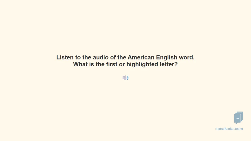 Card type 4 — practise saying each letter name to spell the example word