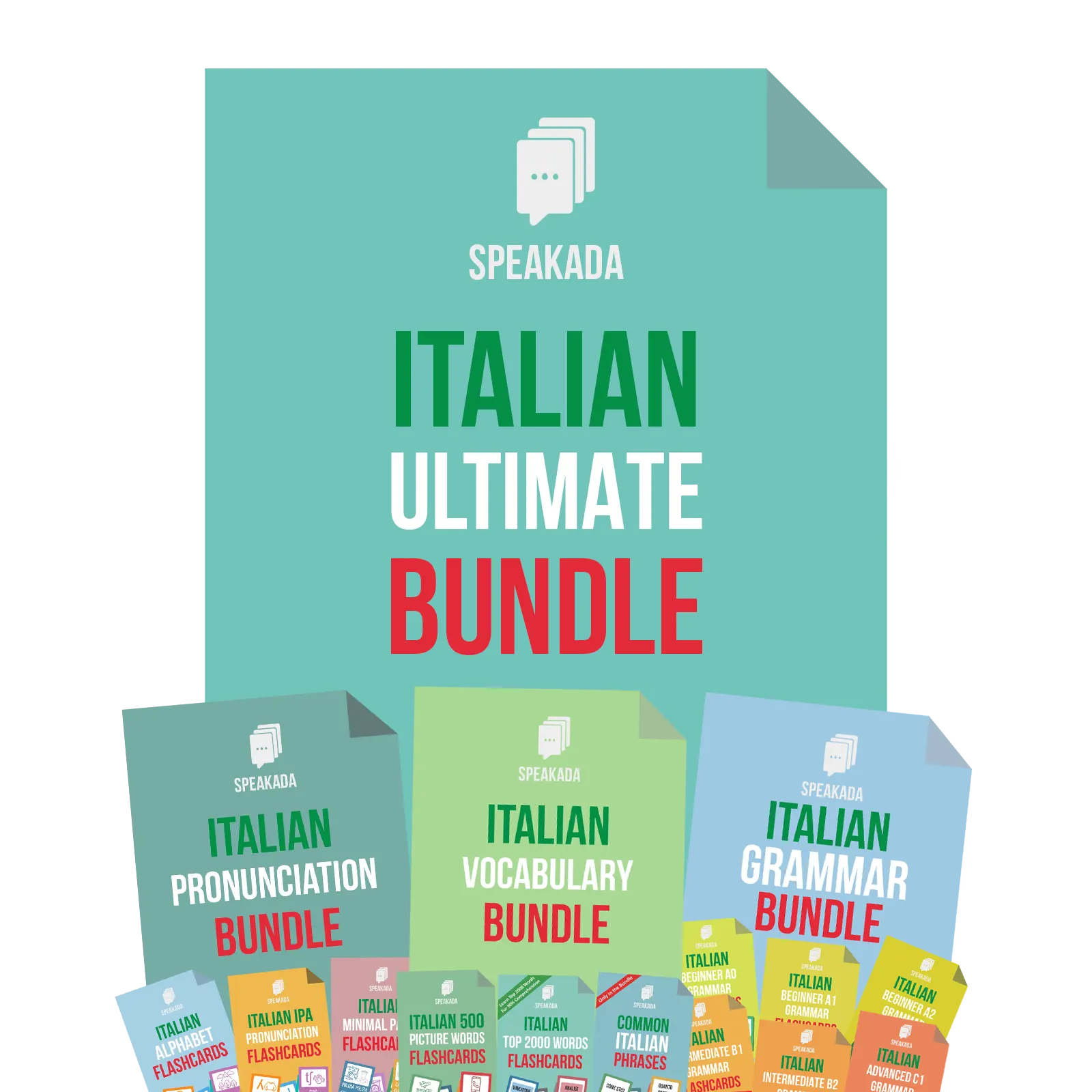 Ultimate Italian Flashcards Bundle