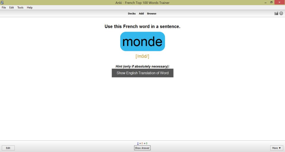 Anki French Vocabulary Flashcards for Beginners to Learn French Now