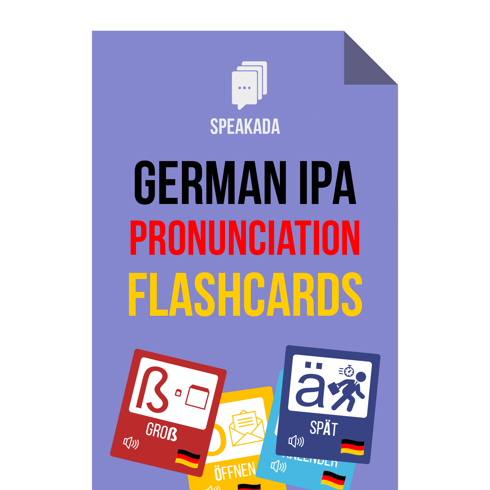 Anki German Pronunciation Flashcards Bundle SPEAKADA