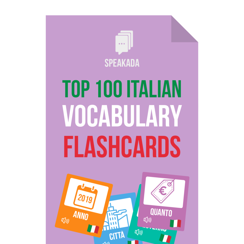 Anki Italian Vocabulary Flashcards for Beginners SPEAKADA