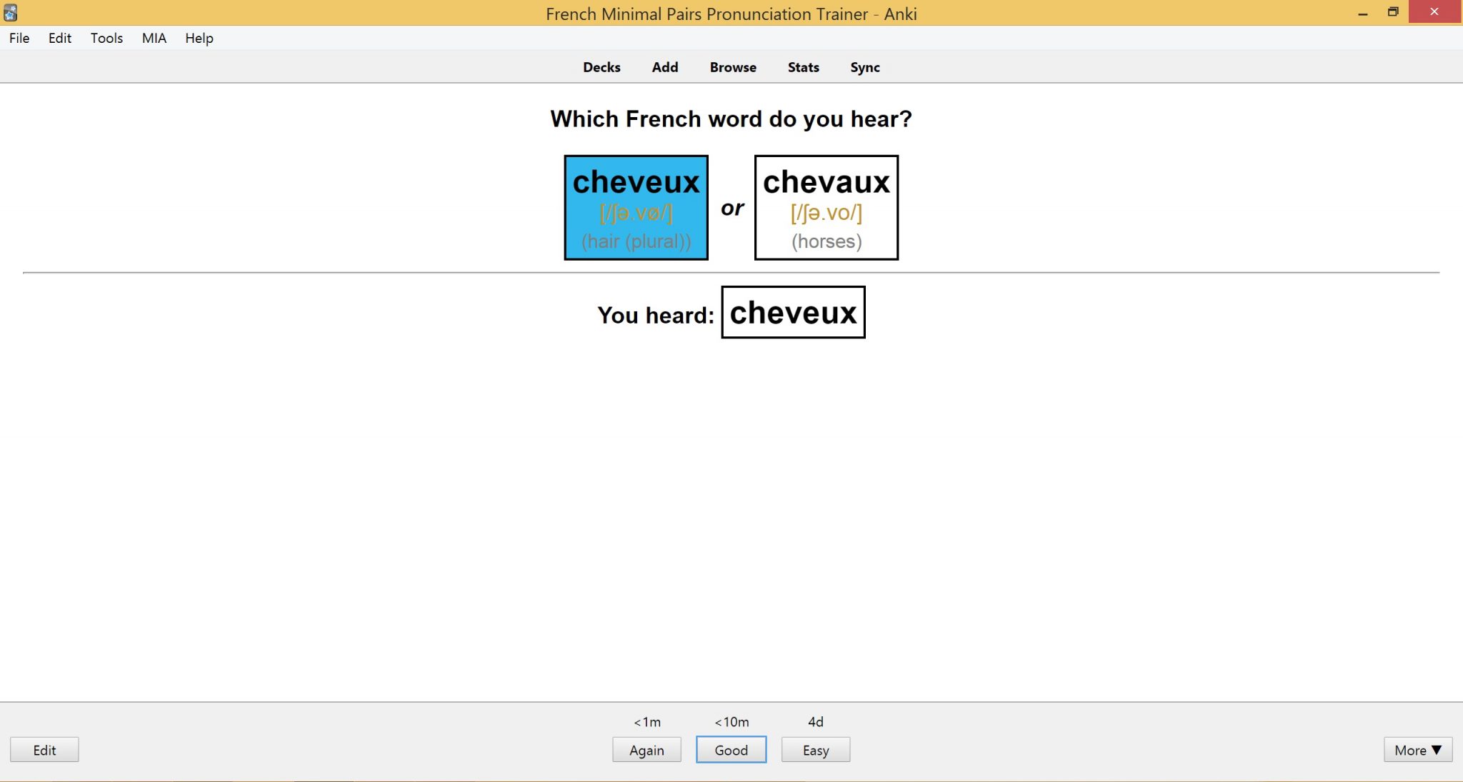 Anki French Flashcards SPEAKADA