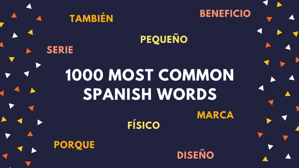 1000 Most Common Spanish Words List And Guide Speakada 