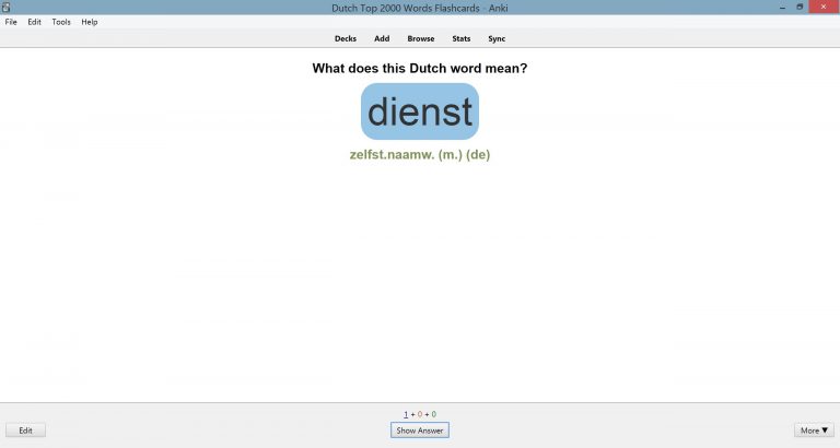 2000 Most Common Dutch Words Anki Flashcards | SPEAKADA