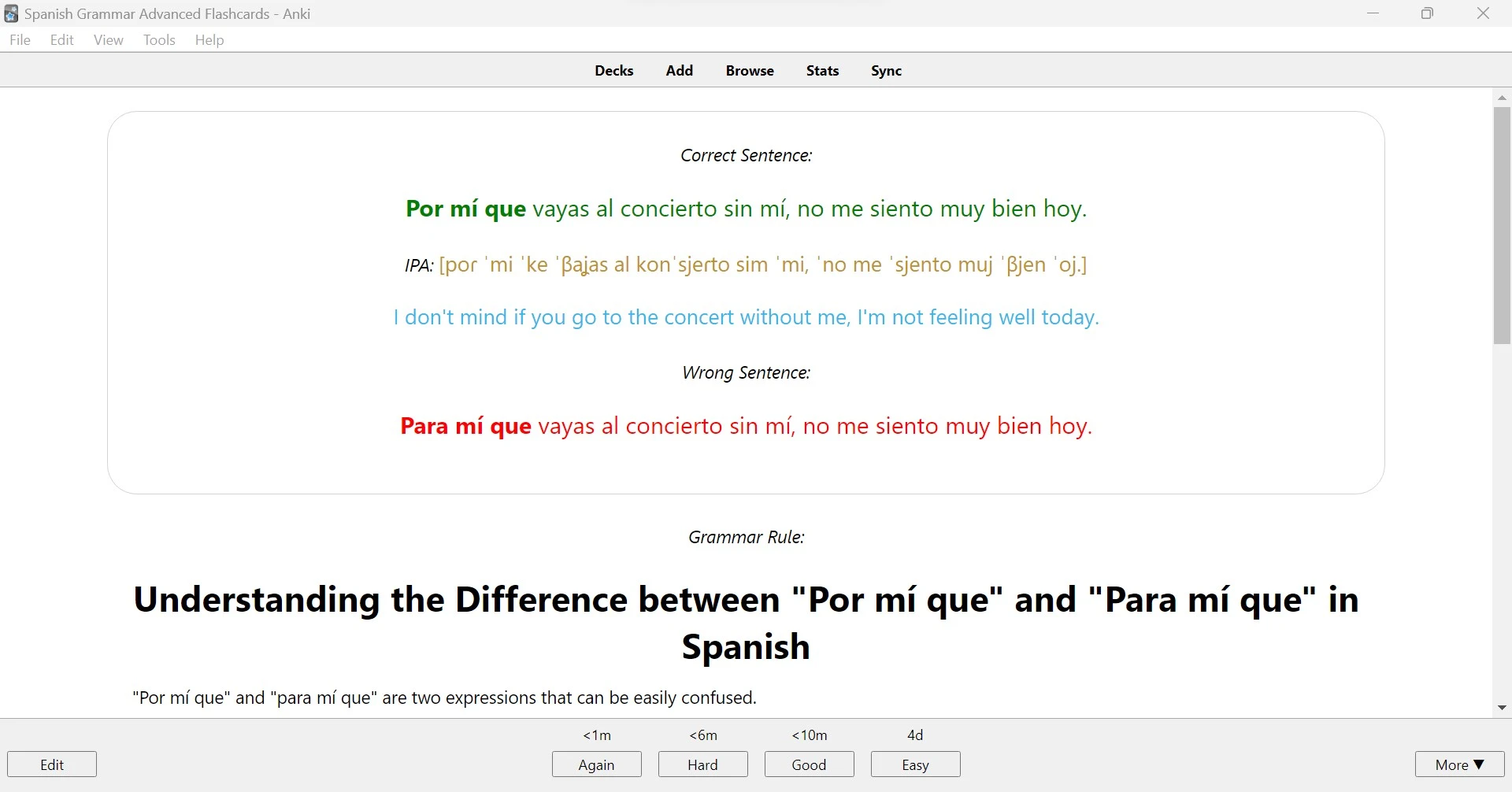 Spanish Grammar Advanced Flashcards (C1) – SPEAKADA