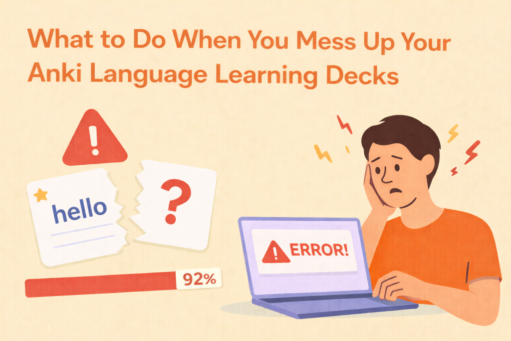 What to Do When You Mess Up Your Anki Language Learning Decks – SPEAKADA